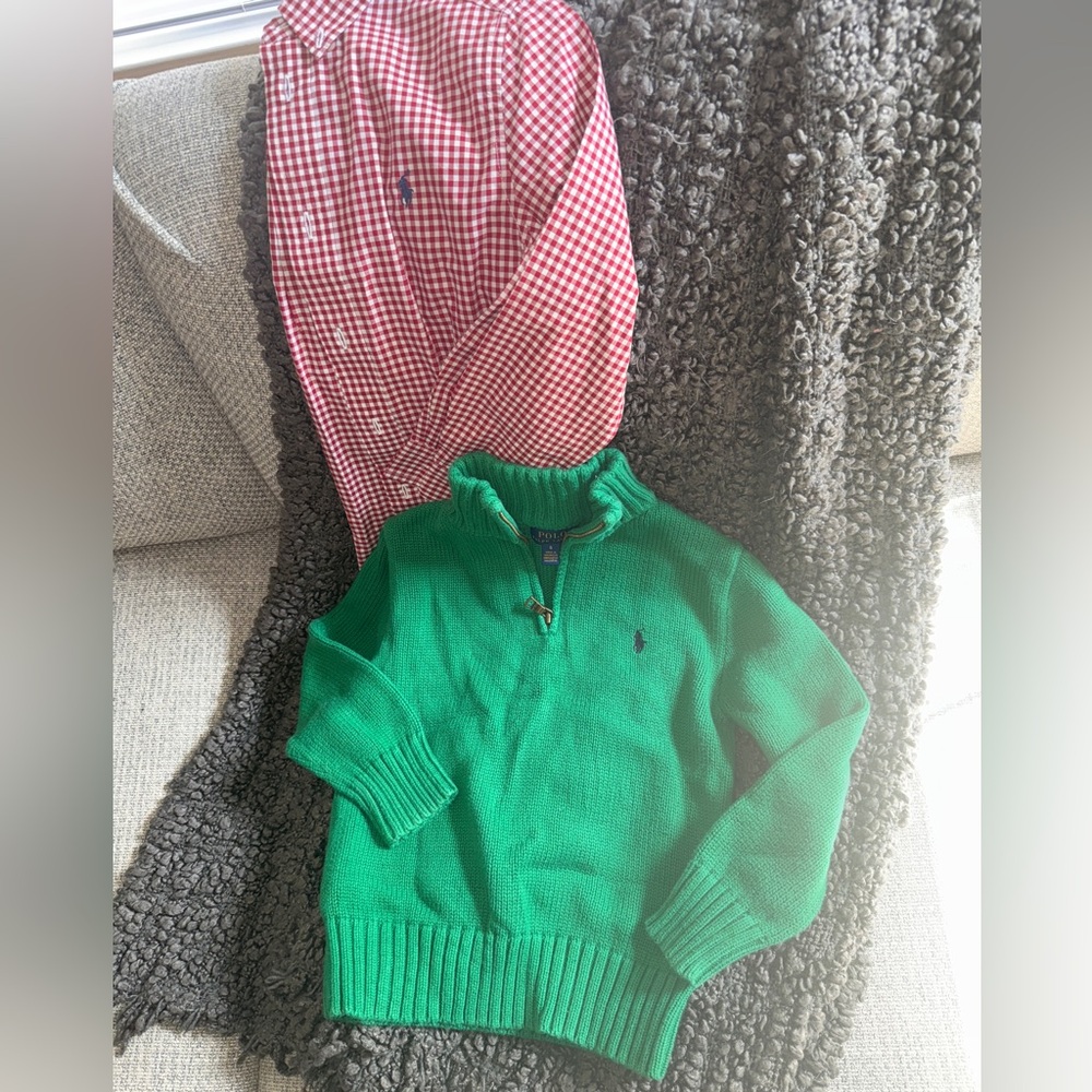 Polo Sweater & button up 🧶